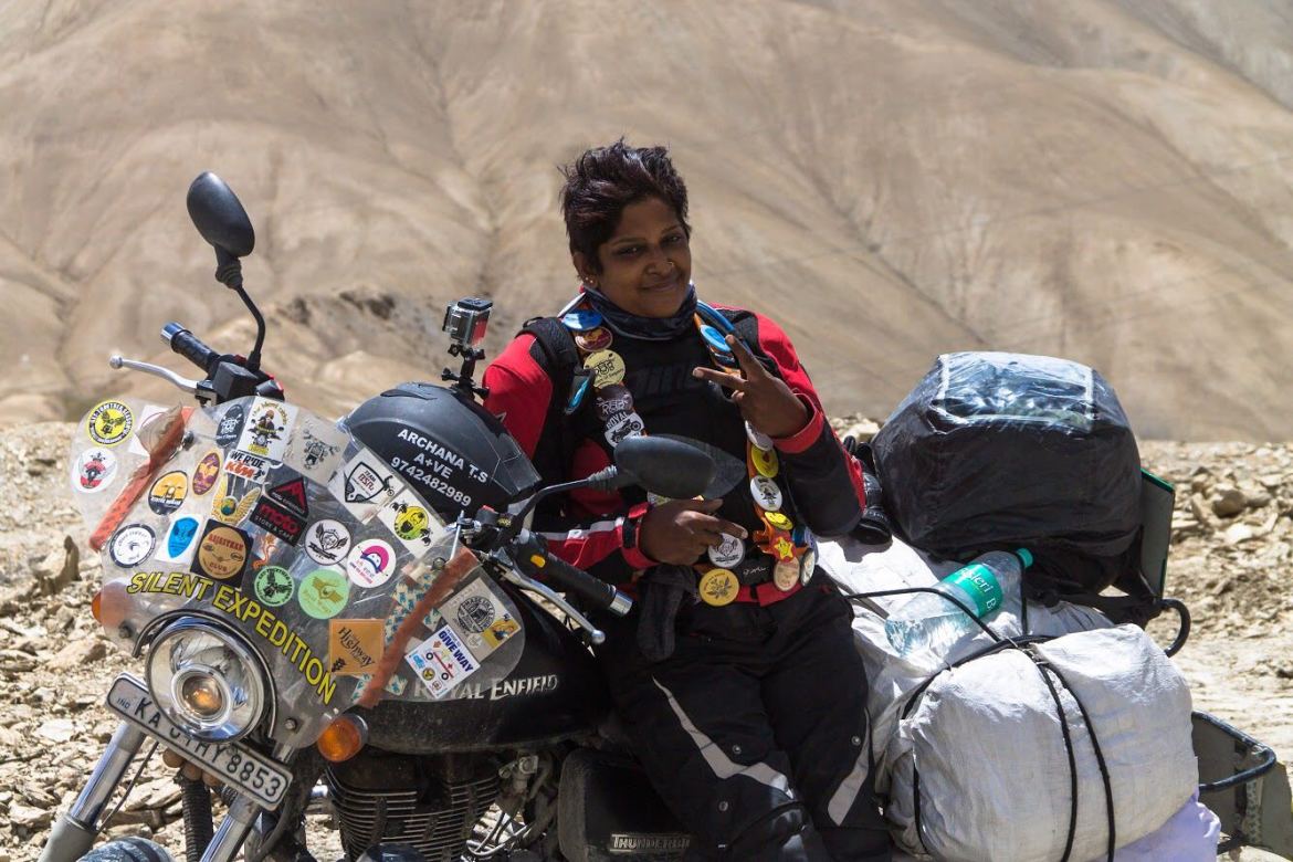 Inspiration! She cannot listen properly, but she has set a journey of 8,300 km from the bike.